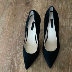 Black Suede Stilettos